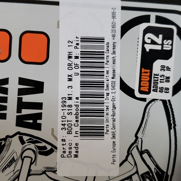 Moose Racing - Riding boots - mens size 12 - Picture 6 of 6